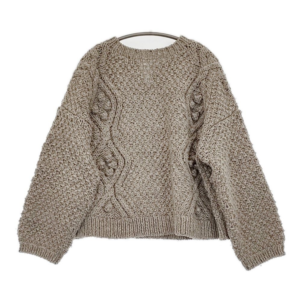 nest Robe ペルーニットポップコーンケーブルプルオーバー 01234-1001