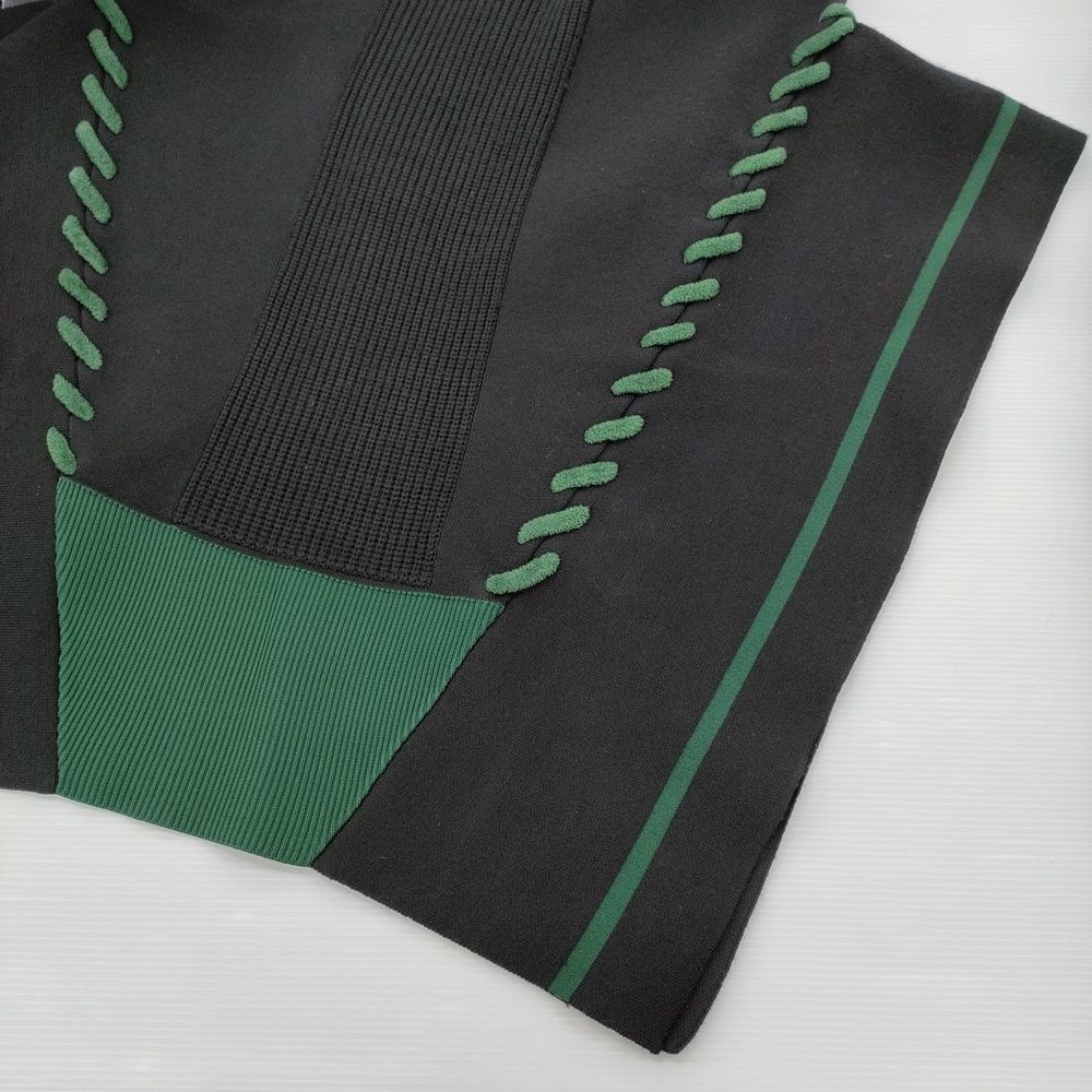 UN3D POINT STITCH KNIT SK ポイントステッチニットスカート 36 ロング