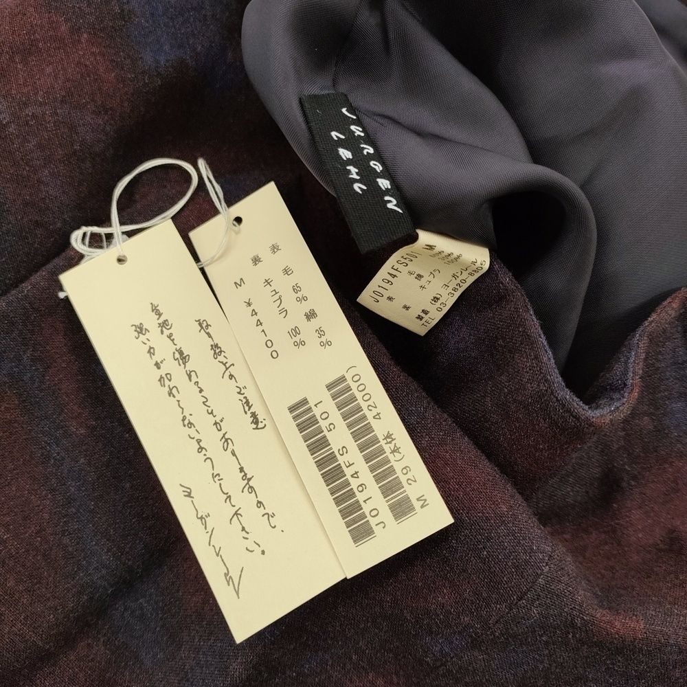 JURGEN LEHL 新品 ウールコットン 定価44100円 J0194FS501 ロング  