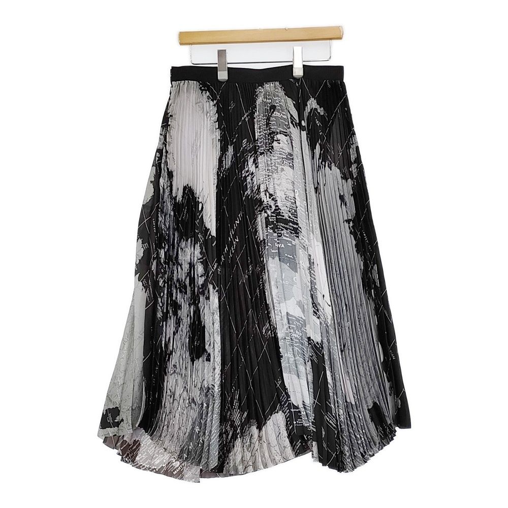 Sacai ワールドマップ プリーツ 20-04991 サイズ3 ロングスカート