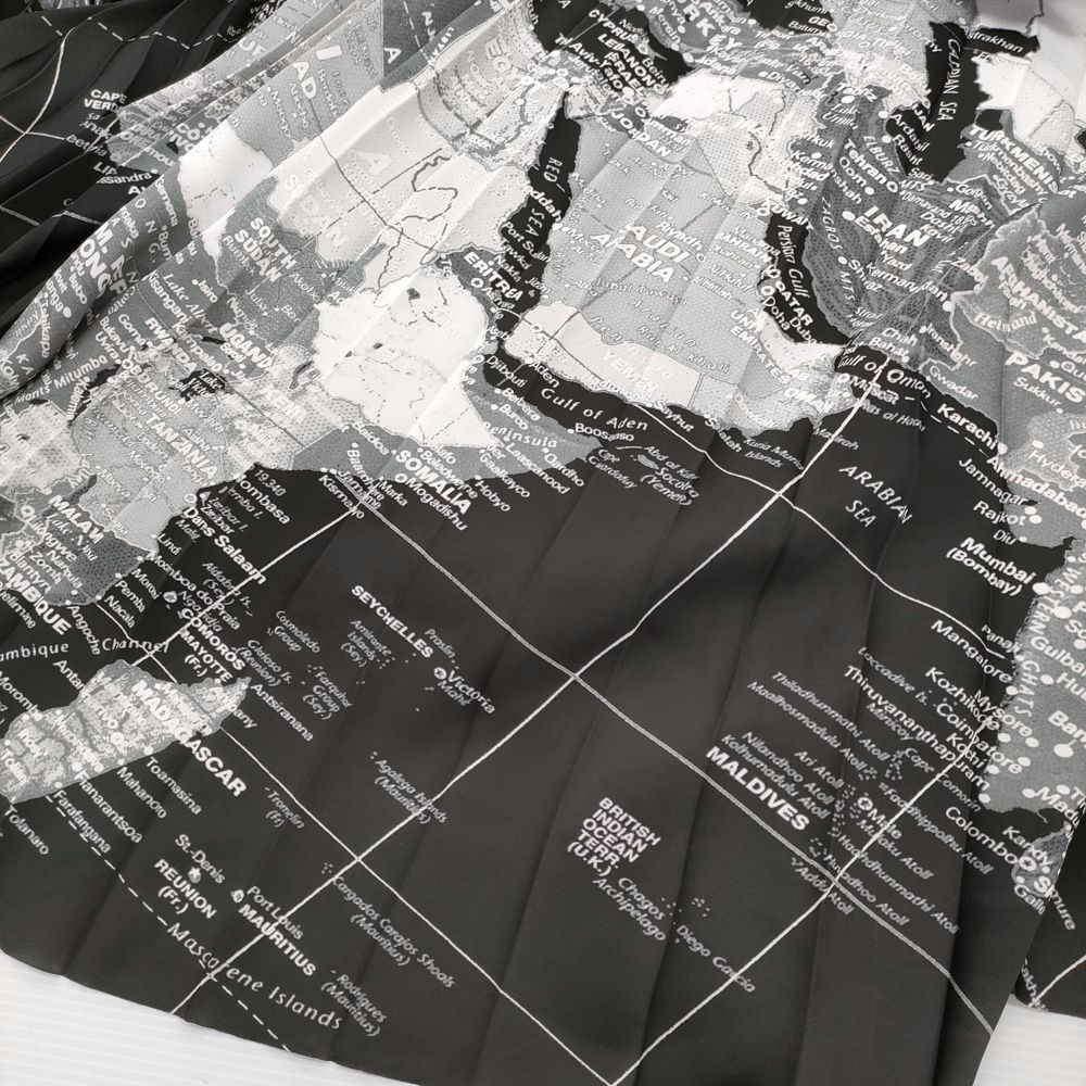 sacai サカイ 2021SS ワールドマップ プリーツスカート sacai サカイ 2021SS ワールドマップ プリーツスカート