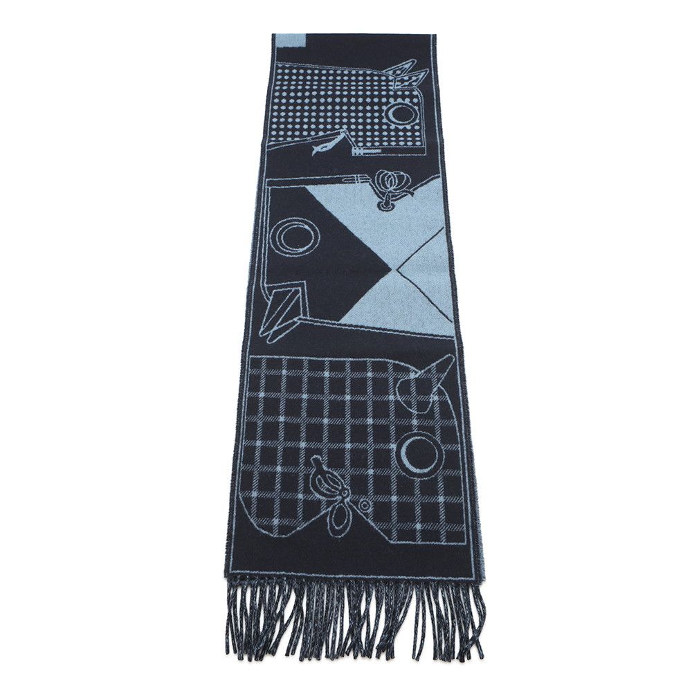 エルメス マフラー カマイユ・ジャカード カシミア HERMES ストール