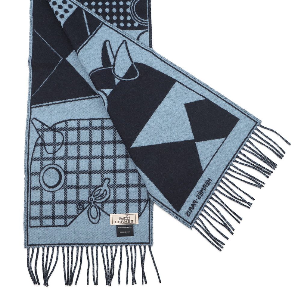 エルメス マフラー カマイユ・ジャカード カシミア HERMES ストール