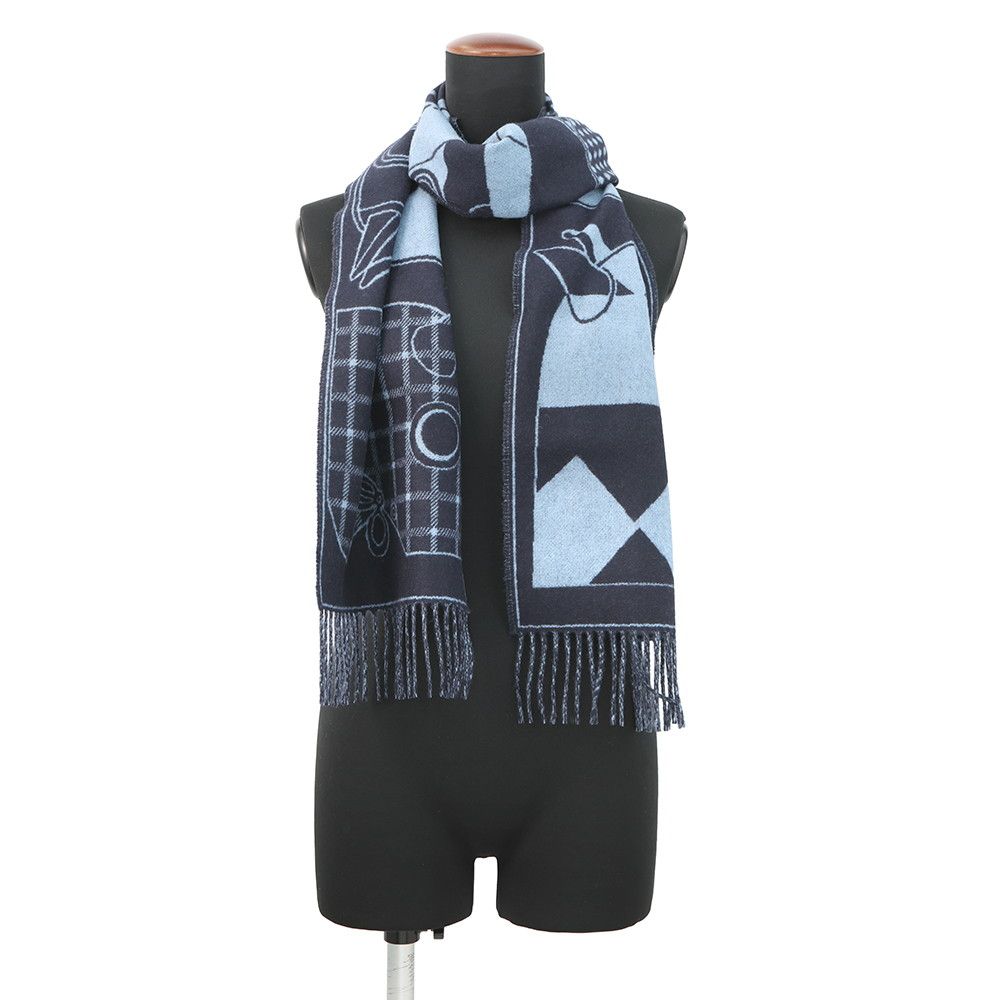 エルメス マフラー カマイユ・ジャカード カシミア HERMES ストール