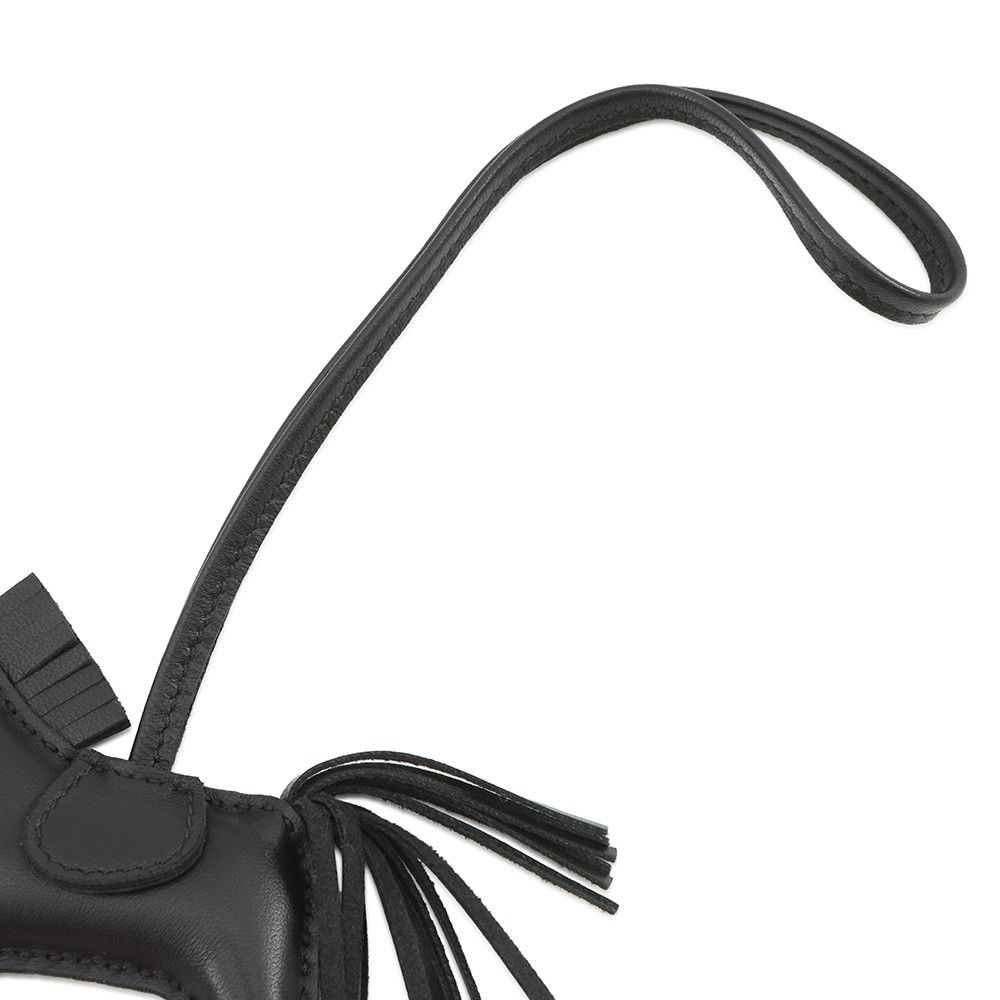 エルメス バッグチャーム ロデオ PM ブラック ラムスキン Z刻印 HERMES
