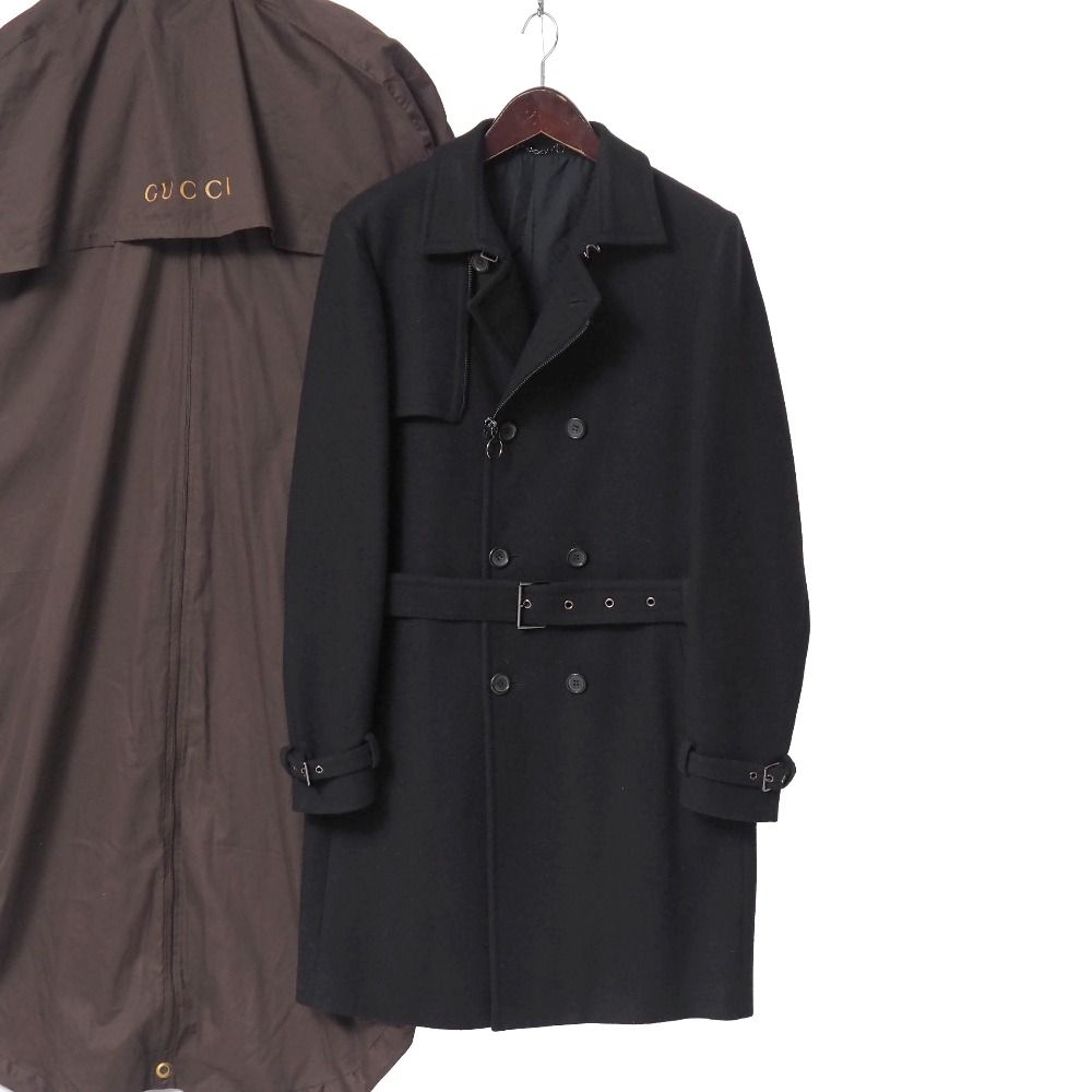 GUCCI グッチ コート サイズ54R ダブルブレスト ウール トレンチコート