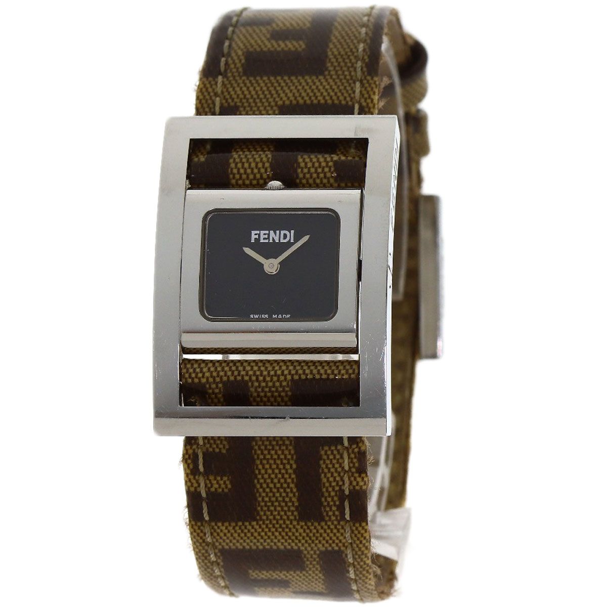 FENDI フェンディ ジャイロ ズッカ柄 腕時計 SS コーティング