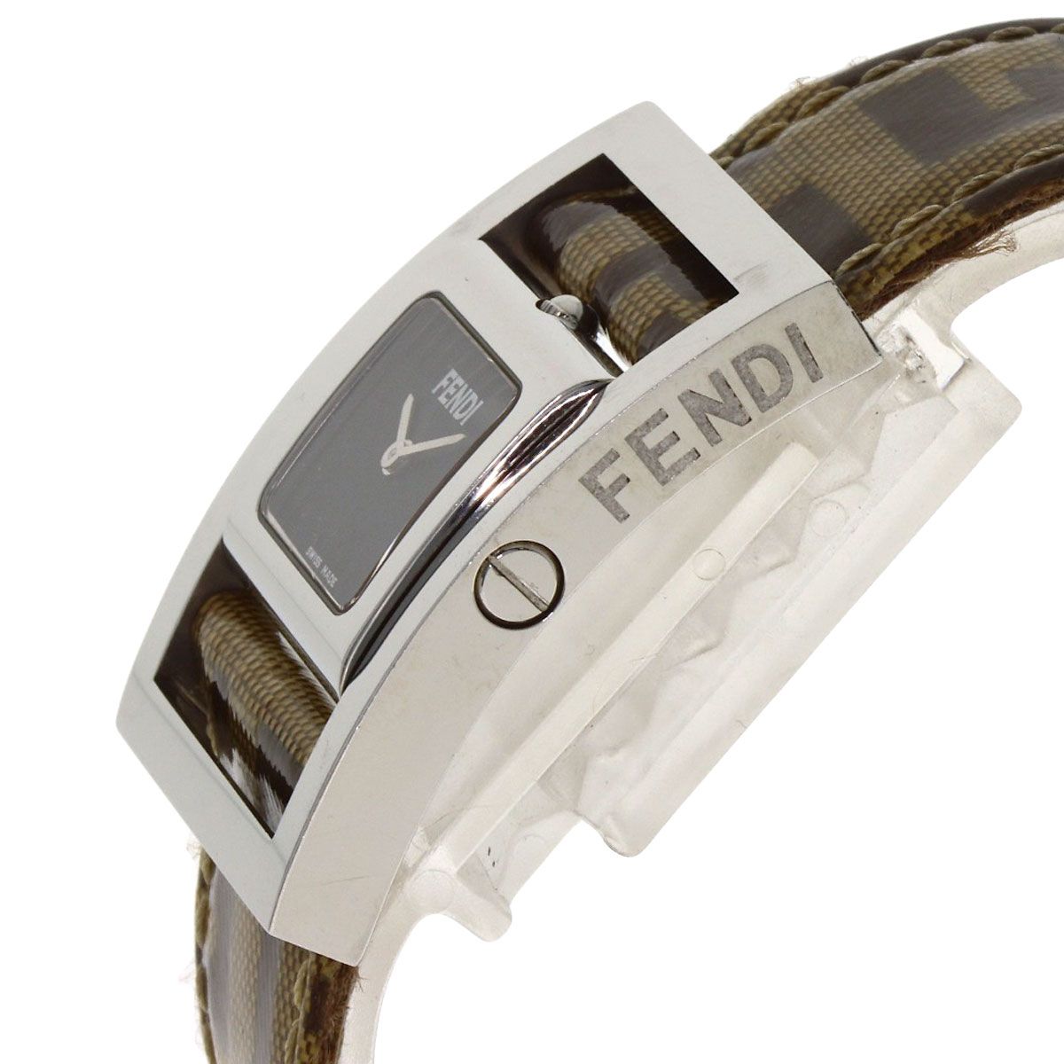 FENDI フェンディ ジャイロ ズッカ柄 腕時計 SS コーティング