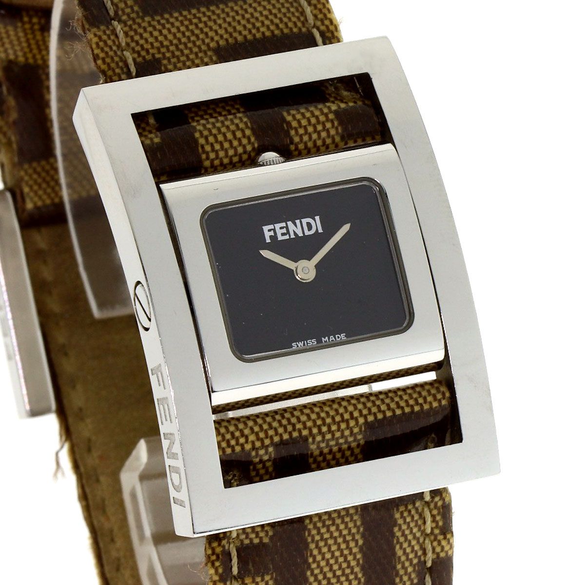 FENDI フェンディ ジャイロ ズッカ柄 腕時計 SS コーティング