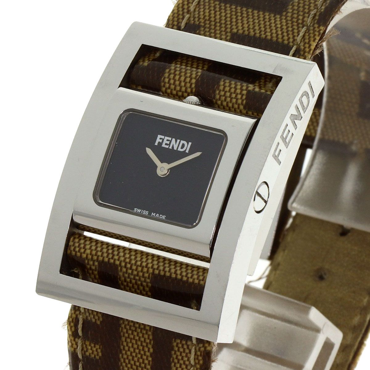 FENDI フェンディ ジャイロ ズッカ柄 腕時計 SS コーティング