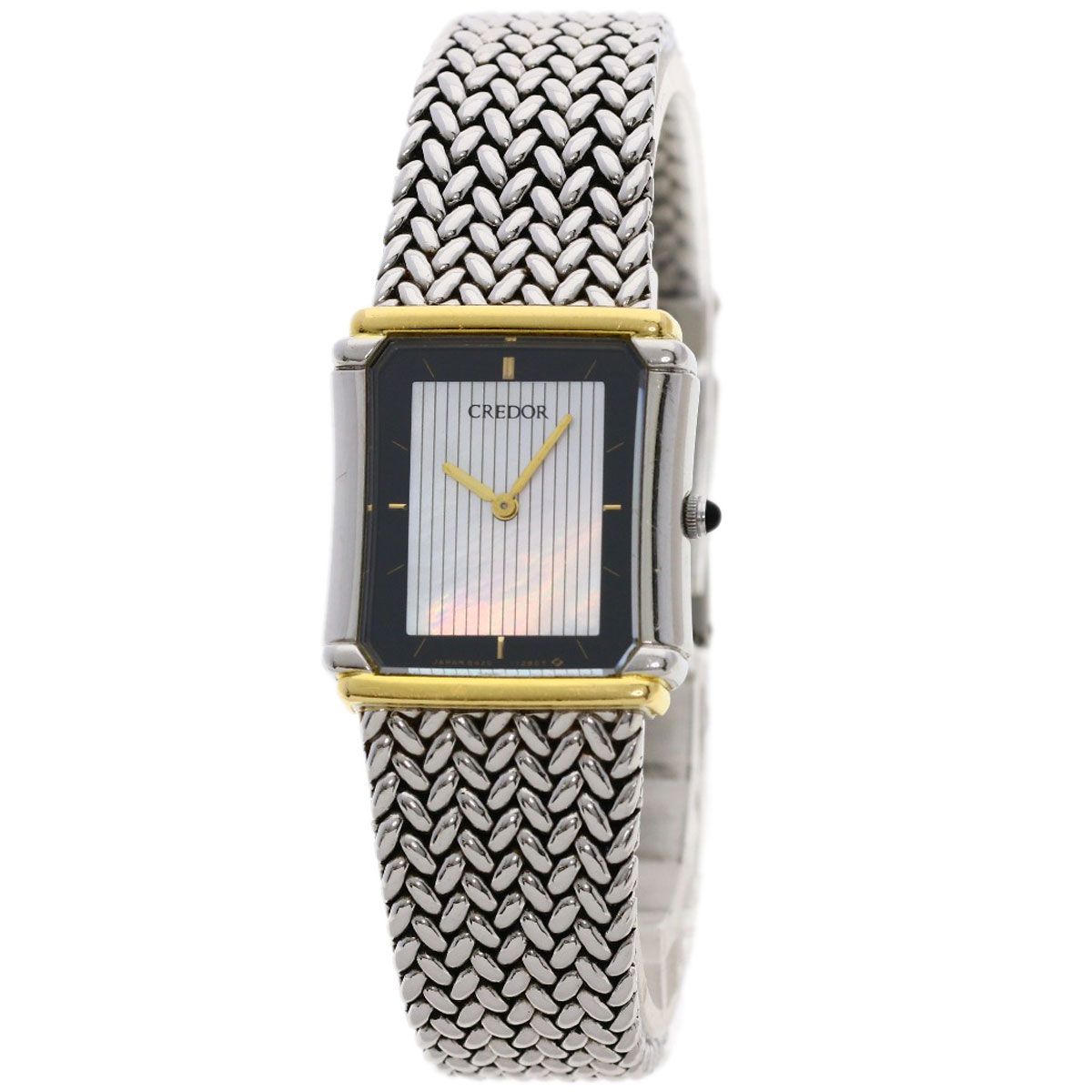 SEIKO セイコー 8420-6690 クレドール スクエアフェイス 腕時計 SS SS