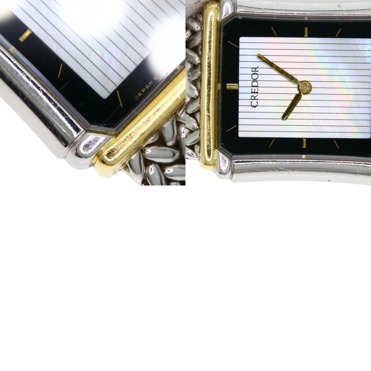 SEIKO セイコー 8420-6690 クレドール スクエアフェイス 腕時計 SS SS