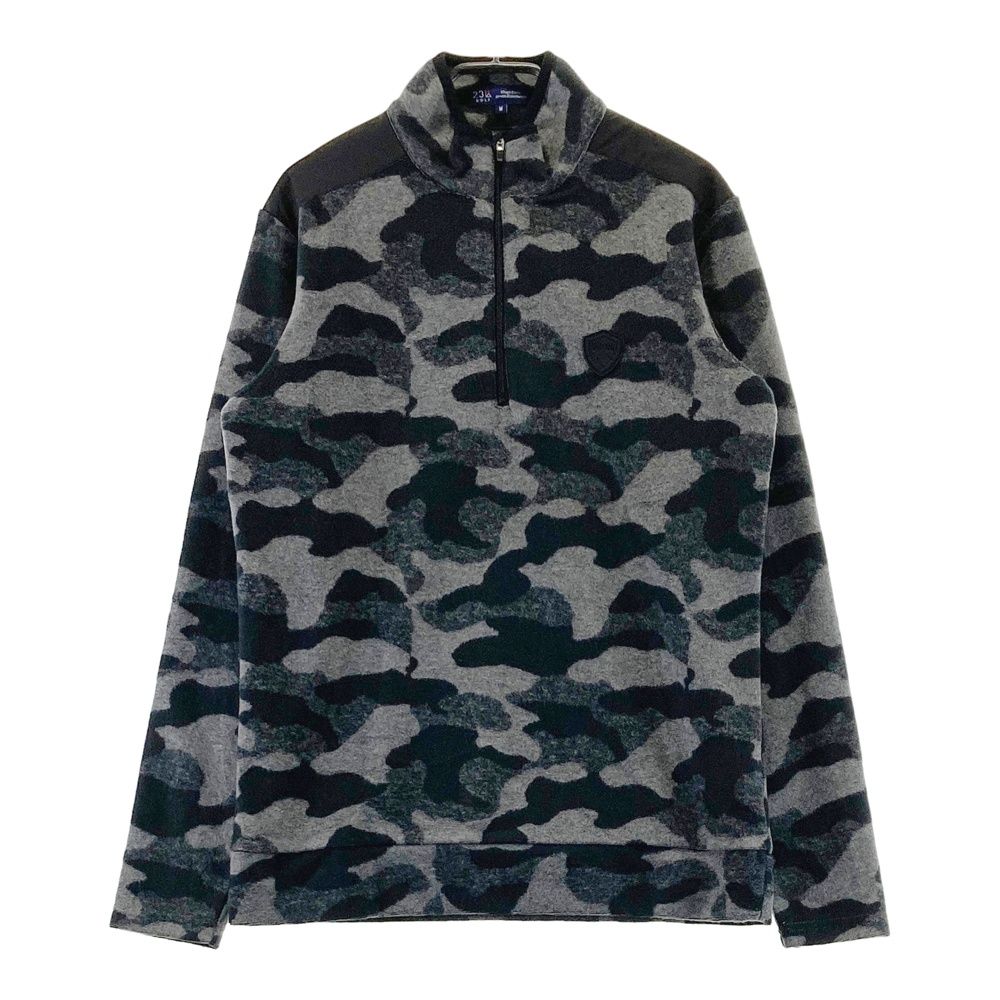 サイズ：M 23区GOLF ニジュウサンクゴルフ 起毛 ハーフジップ 長袖T