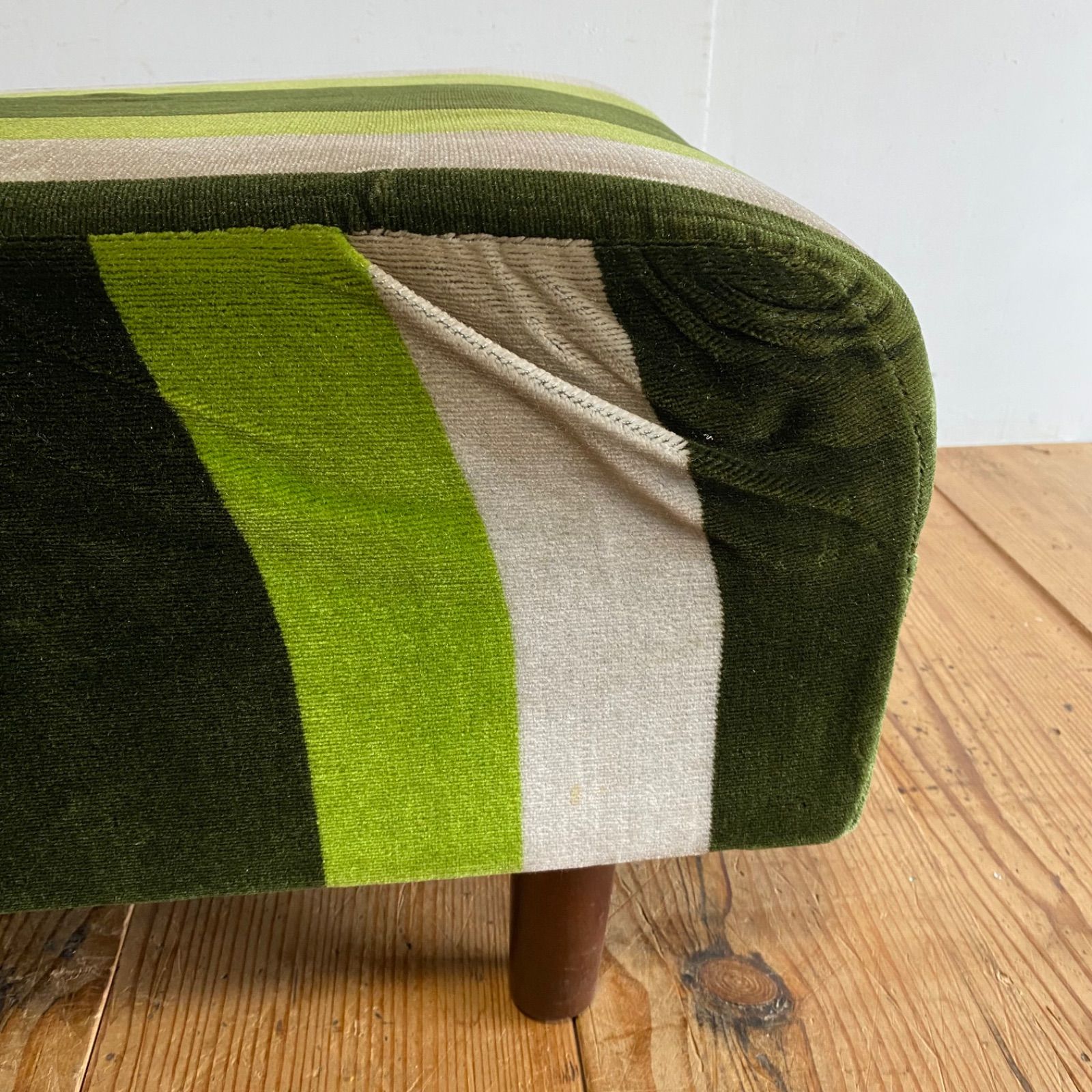 ヴィンテージ モケット ソファ ストライプ ミッドセンチュリー レトロ