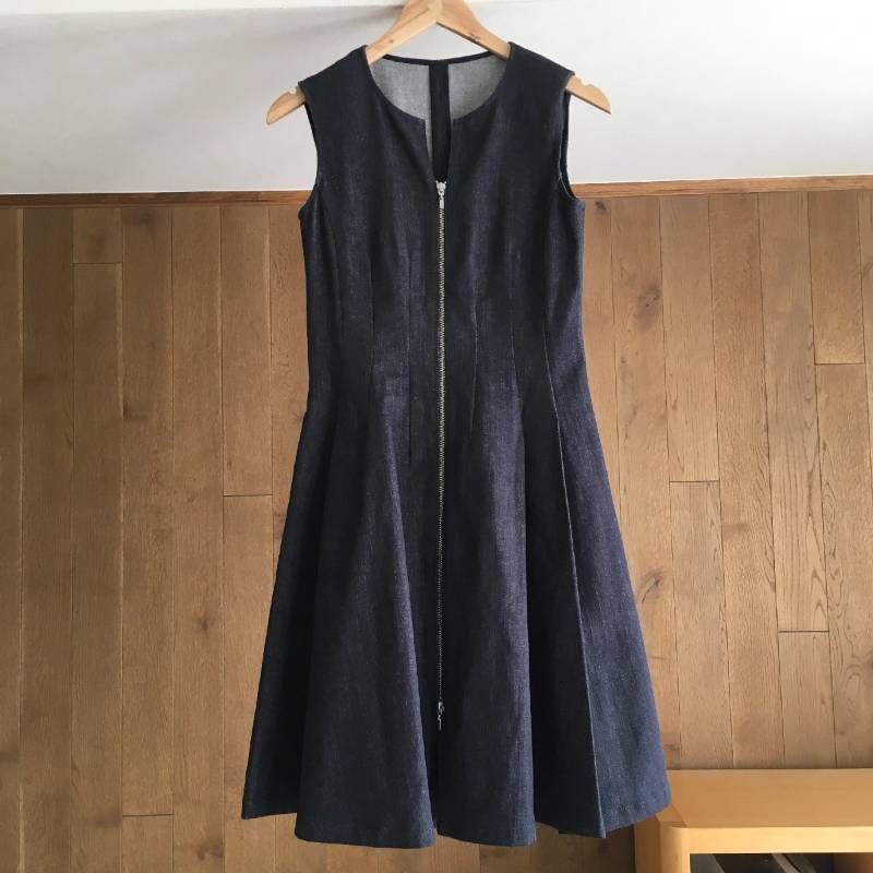 美品 FOXEY NEW YORK フォクシー ワンピース38 INDIGO 38778 - メルカリ