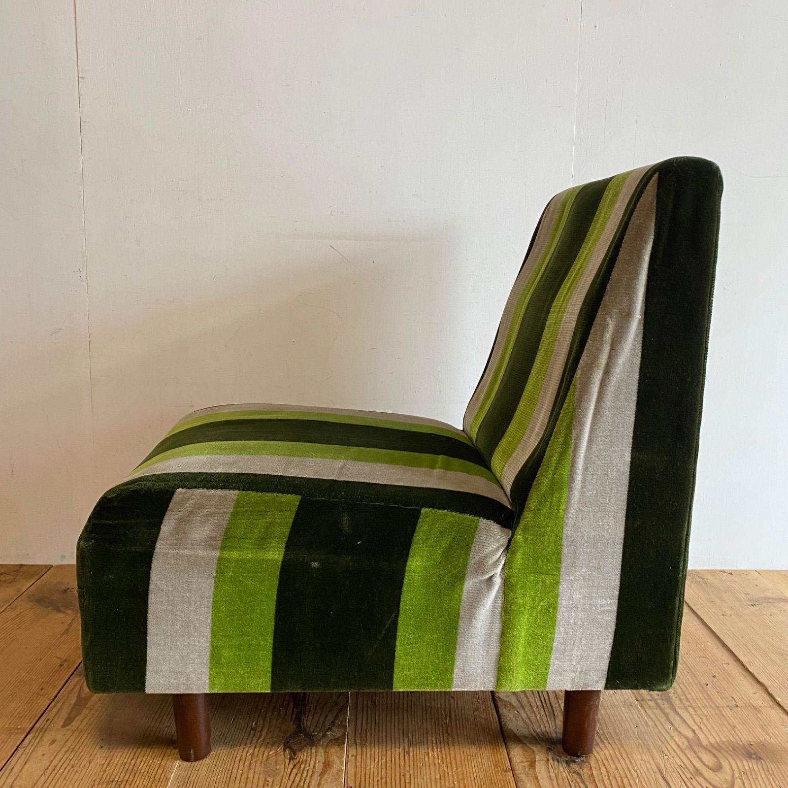 ビンテージ/レトロ/ミッドセンチュリー/モケットソファ/ソファ/ストライプ/③ ヴィンテージ モケット ソファ ストライプ ミッドセンチュリー レトロ