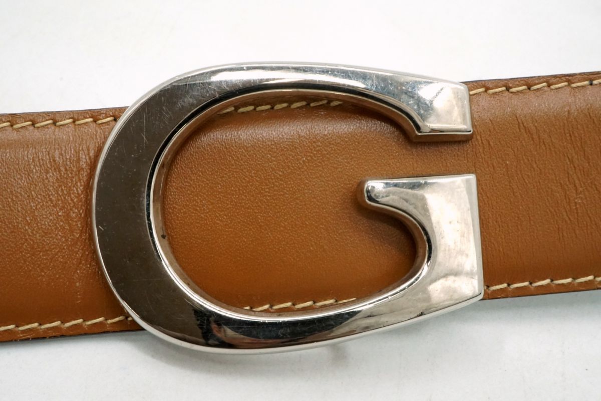 【美品】グッチ　GUCCI ブラウンレザー ベルト 70-28　レディース GUCCI(グッチ) / ベルト/ブラウン/レディース/70・28 036・1046・1004