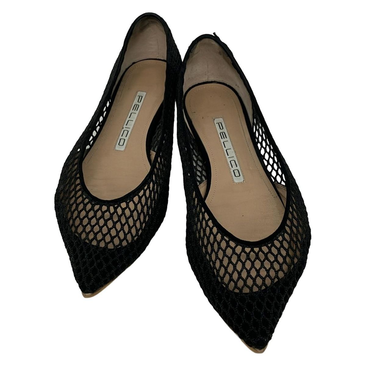 PELLICO メッシュフラットシューズ 37 Deuxieme Classe PELLICO(ペリーコ) フラットシューズ 37 レディース - 黒 編み込み