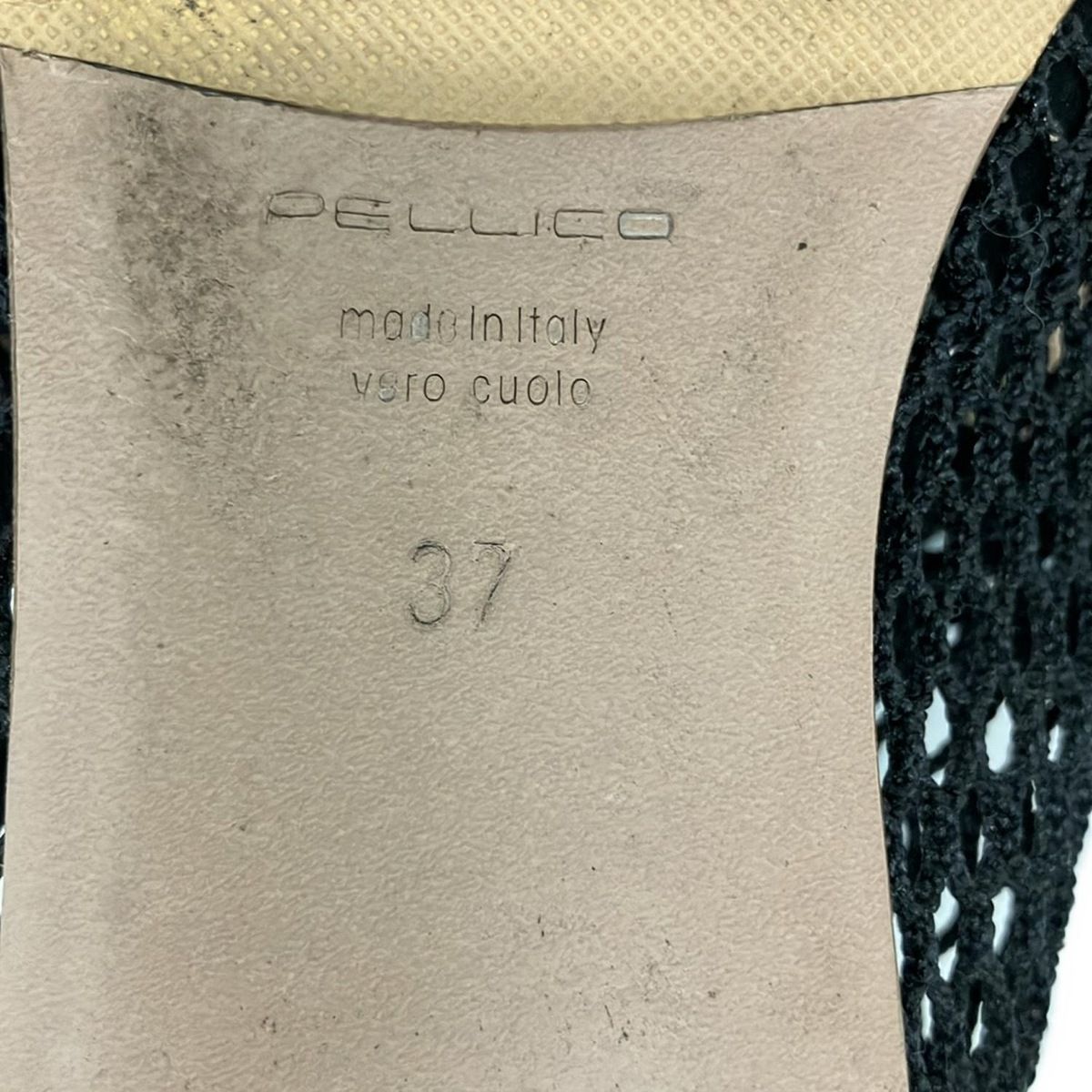 PELLICO(ペリーコ) フラットシューズ 37 レディース - 黒 編み込み