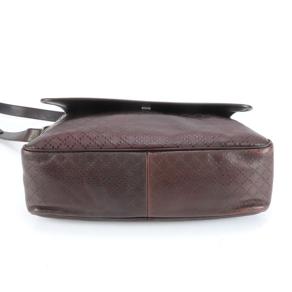 極美品 グッチ ディアマンテ 223665 レザー ビジネス バッグ 斜め掛け