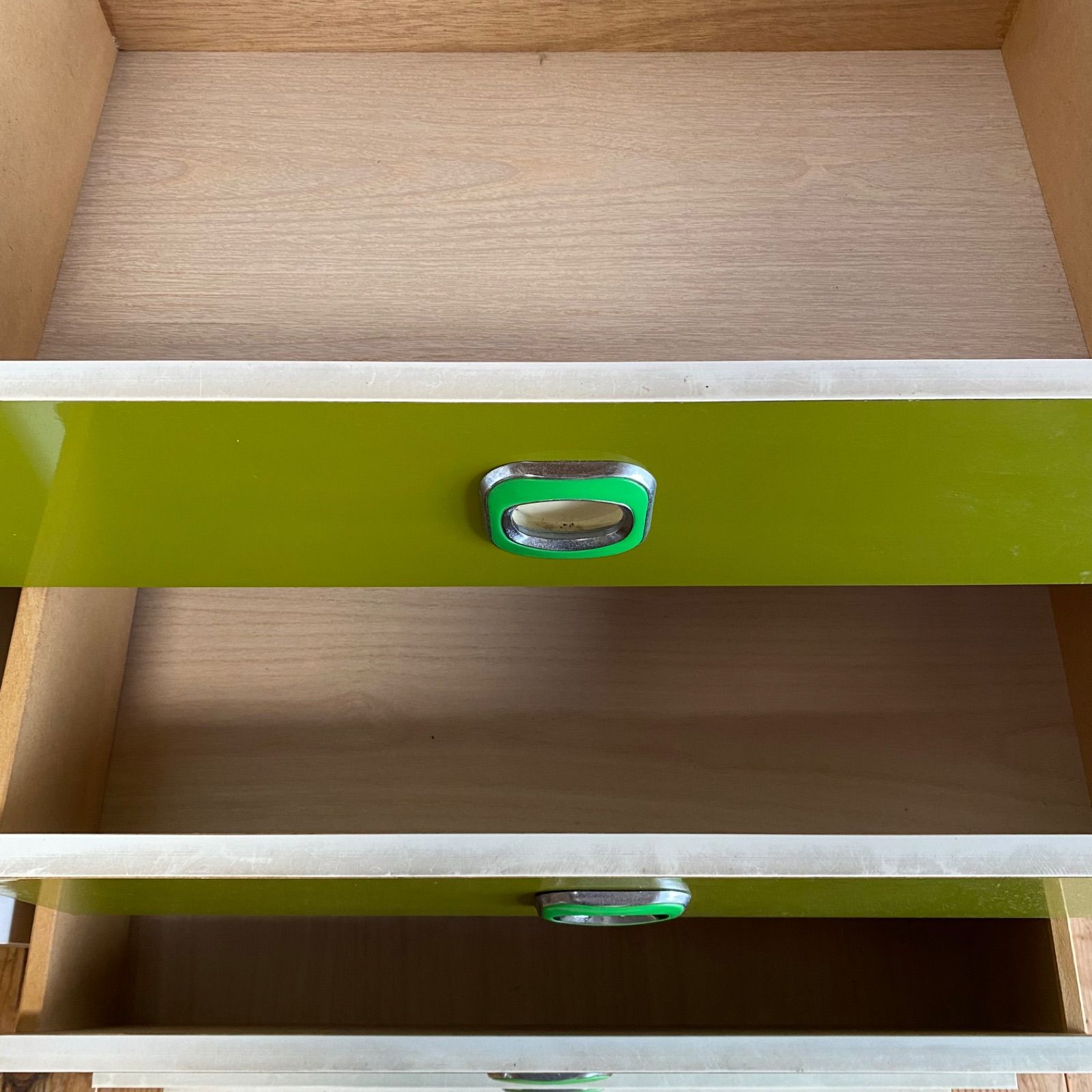 ヴィンテージ チェスト レトロポップ グリーン 棚 昭和レトロ y537