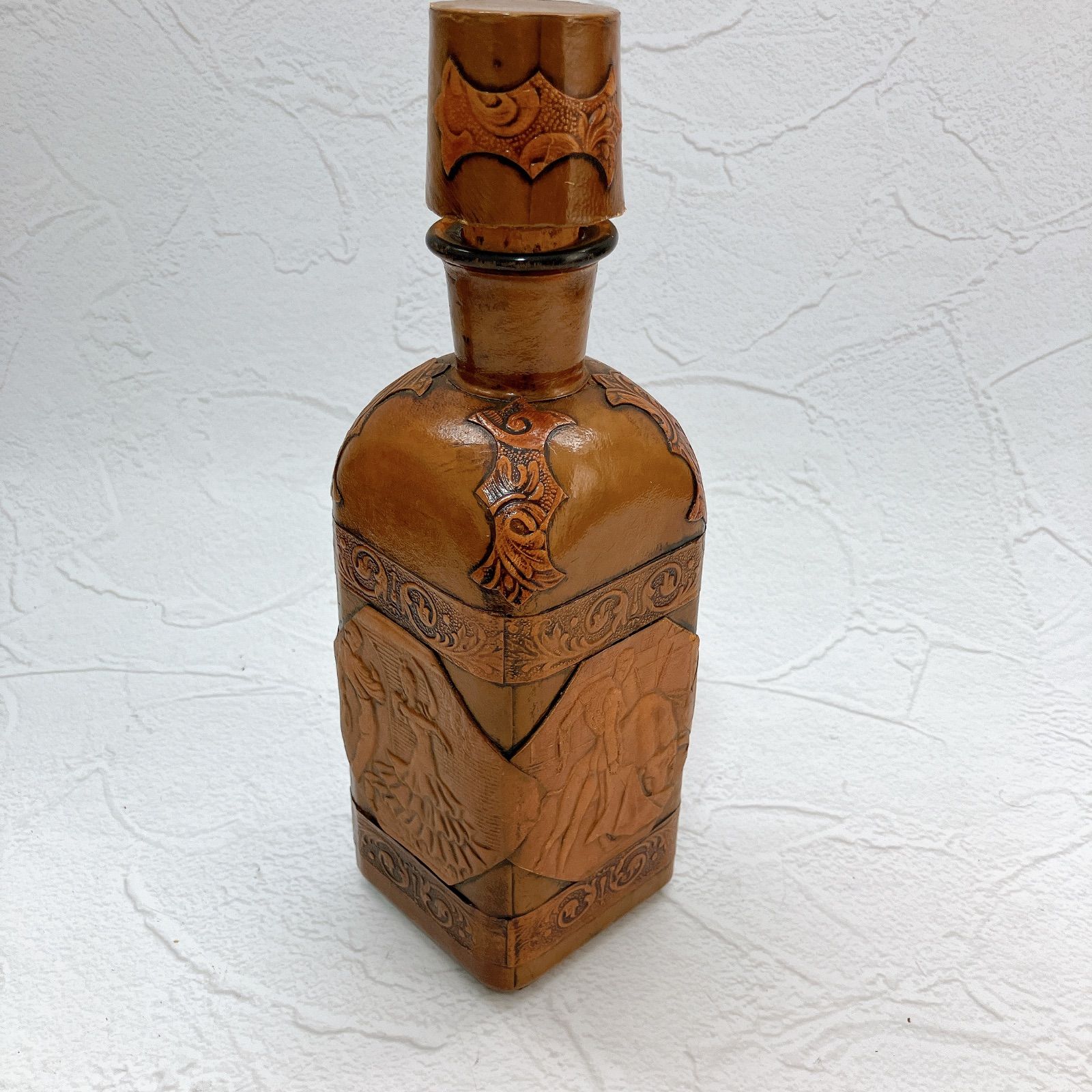 レザーボトル デキャンタ 2本セット イタリア製 スペイン製