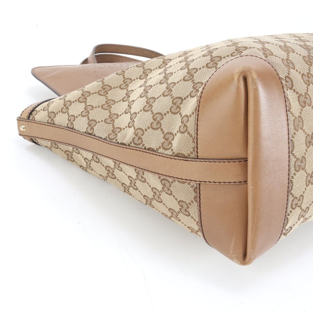 美品 グッチ ポーチ付 GG キャンバス 247209 レザー トート バッグ