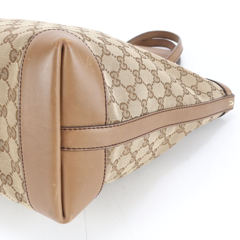 美品 グッチ ポーチ付 GG キャンバス 247209 レザー トート バッグ