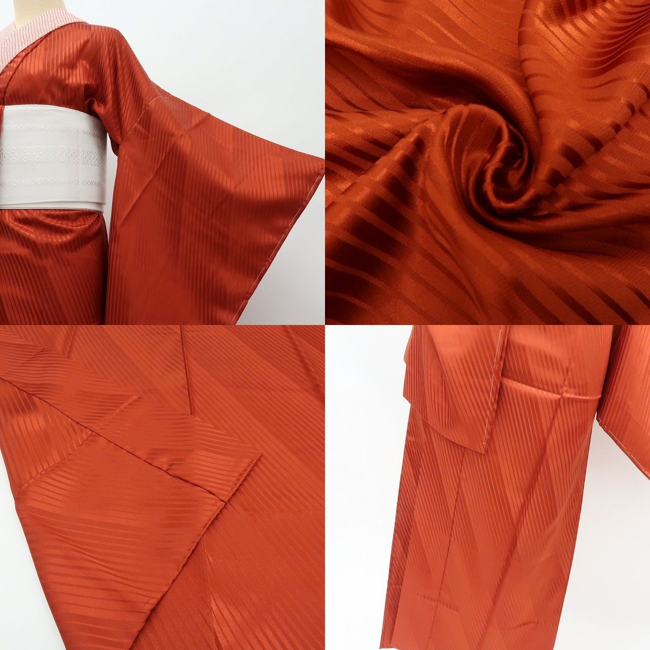 百華❀Y4417◇新品 単衣 正絹 袖無双 仕付け糸付 手縫い仕立て 長襦袢