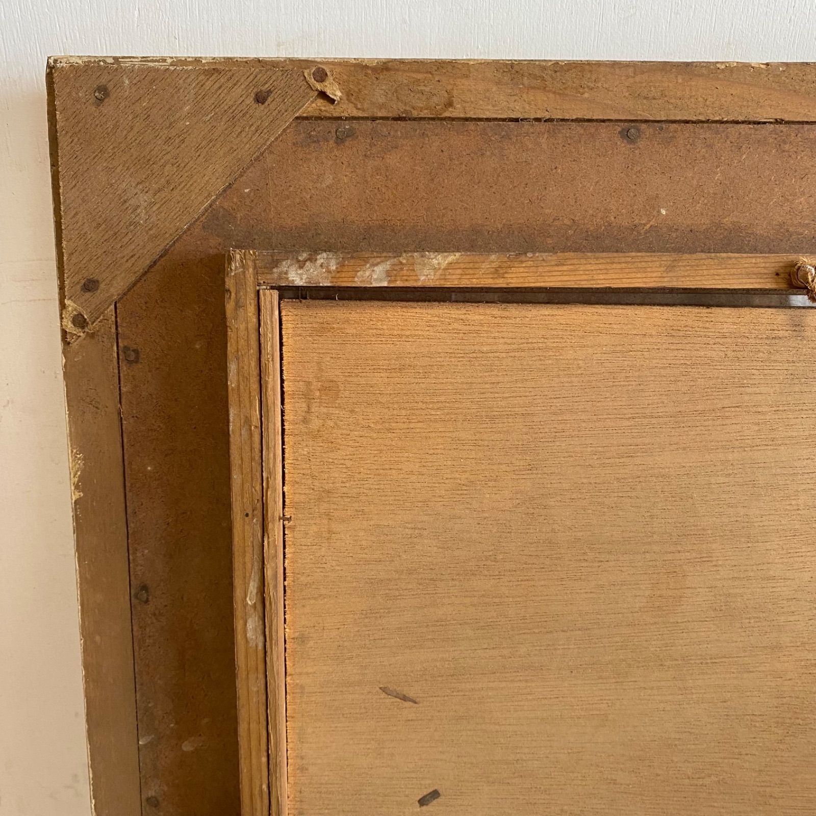 アンティーク 木製 額縁 フレーム ガラス アート ディスプレイ y538