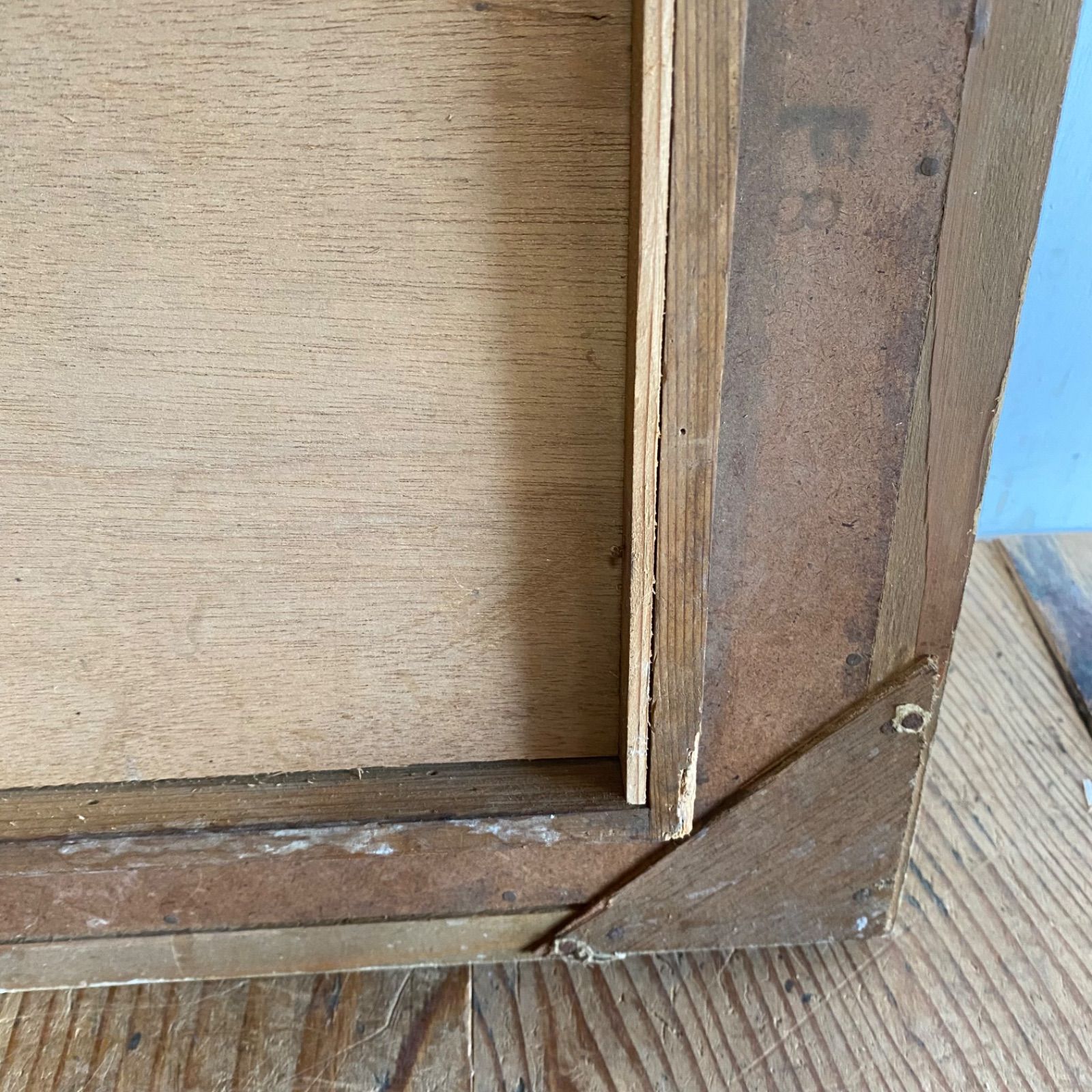 アンティーク 木製 額縁 フレーム ガラス アート ディスプレイ y538