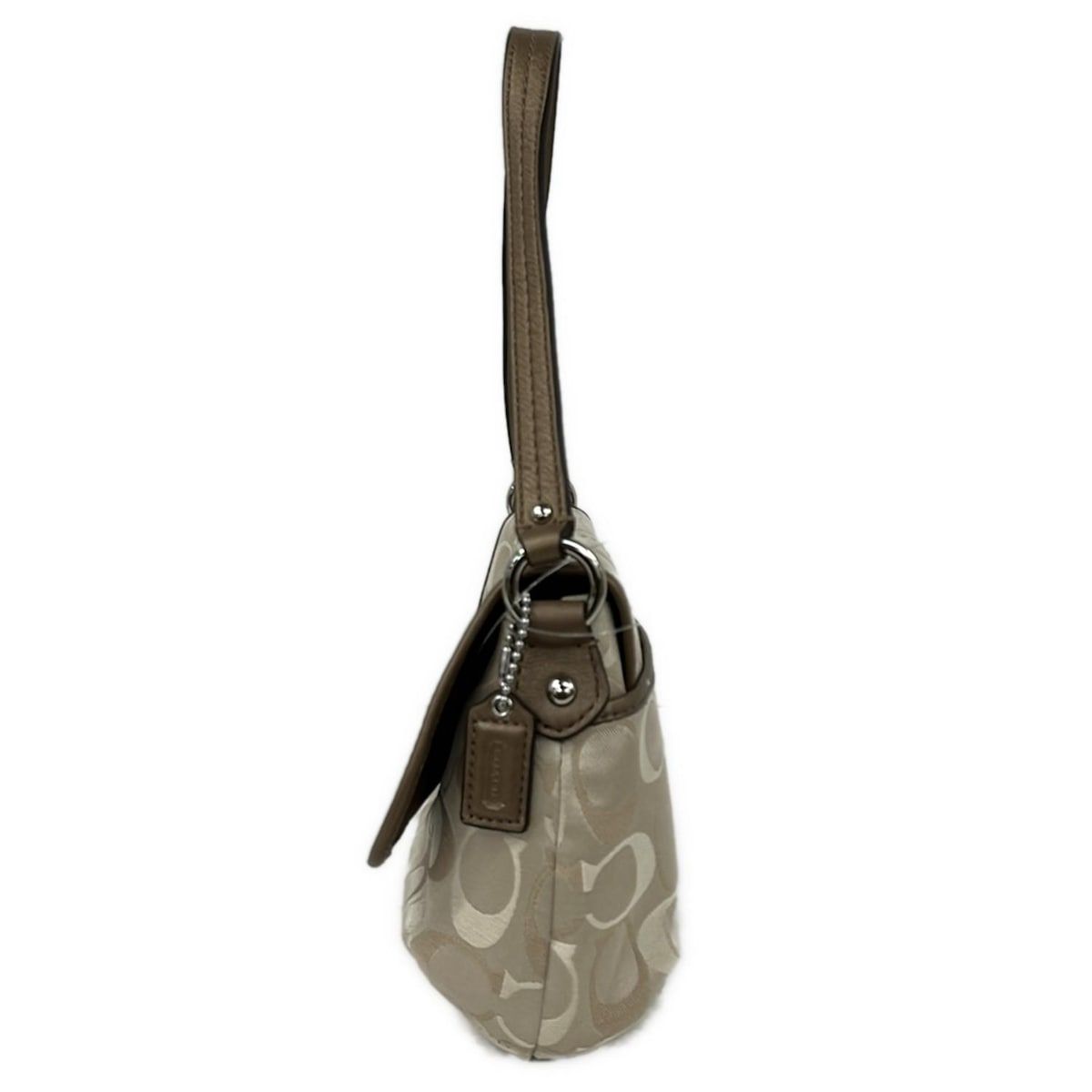 COACH(コーチ) ハンドバッグ シグネチャー柄 ベージュ×ブラウン COACH(コーチ) ハンドバッグ シグネチャー柄 ベージュ×ブラウン