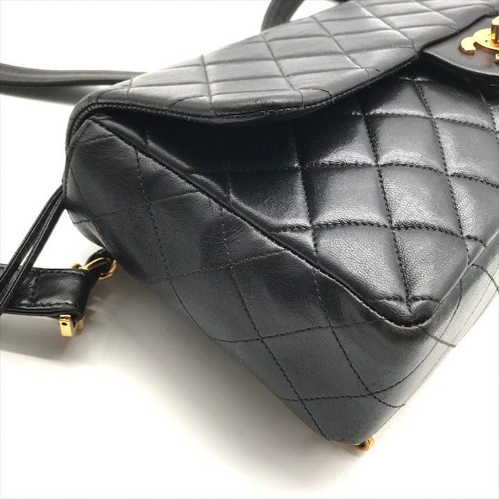 良品 CHANEL シャネル ココマーク ターンロック マトラッセ ラムスキン