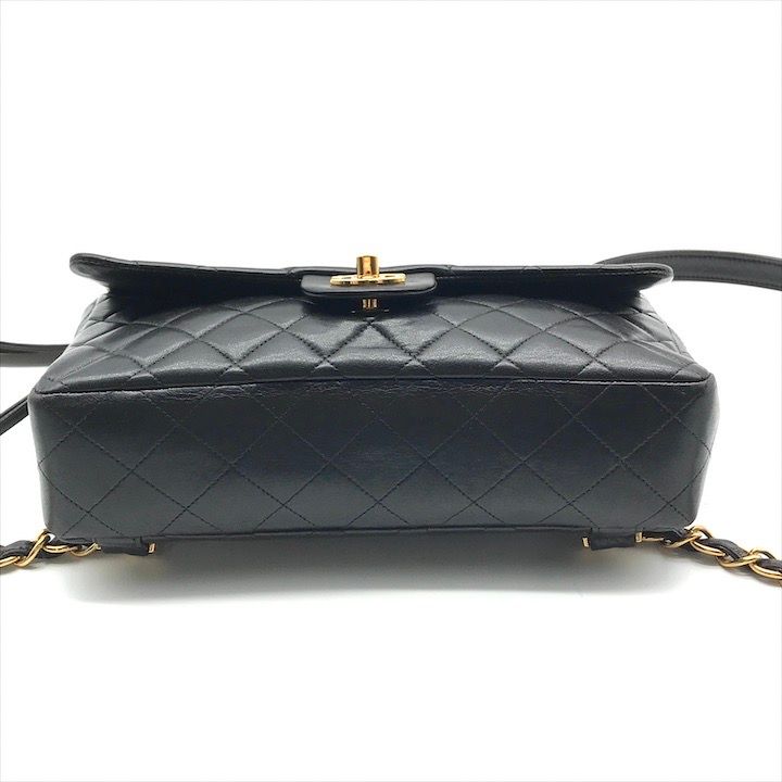 良品 CHANEL シャネル ココマーク ターンロック マトラッセ ラムスキン