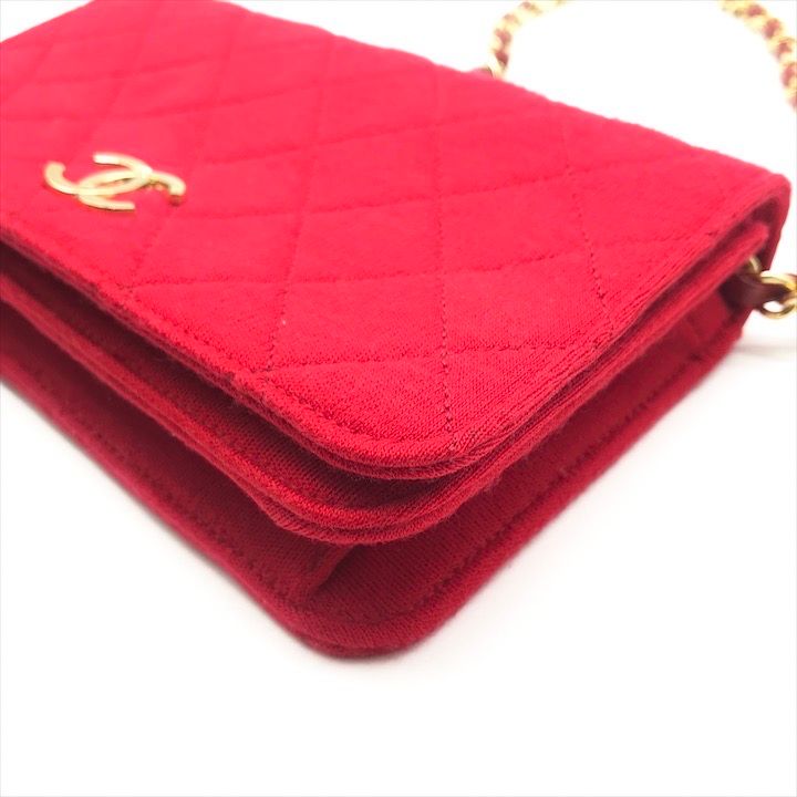 超美品 CHANEL シャネル ココマーク マトラッセ コットン プッシュ