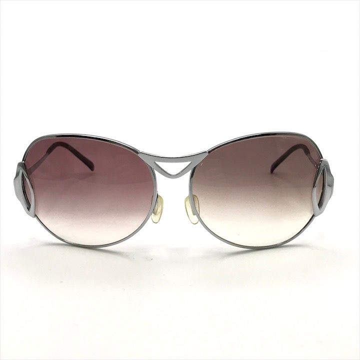 【美品】Christian Dior サングラス 美品 Christian Dior ディオール シルバー デザインフレーム