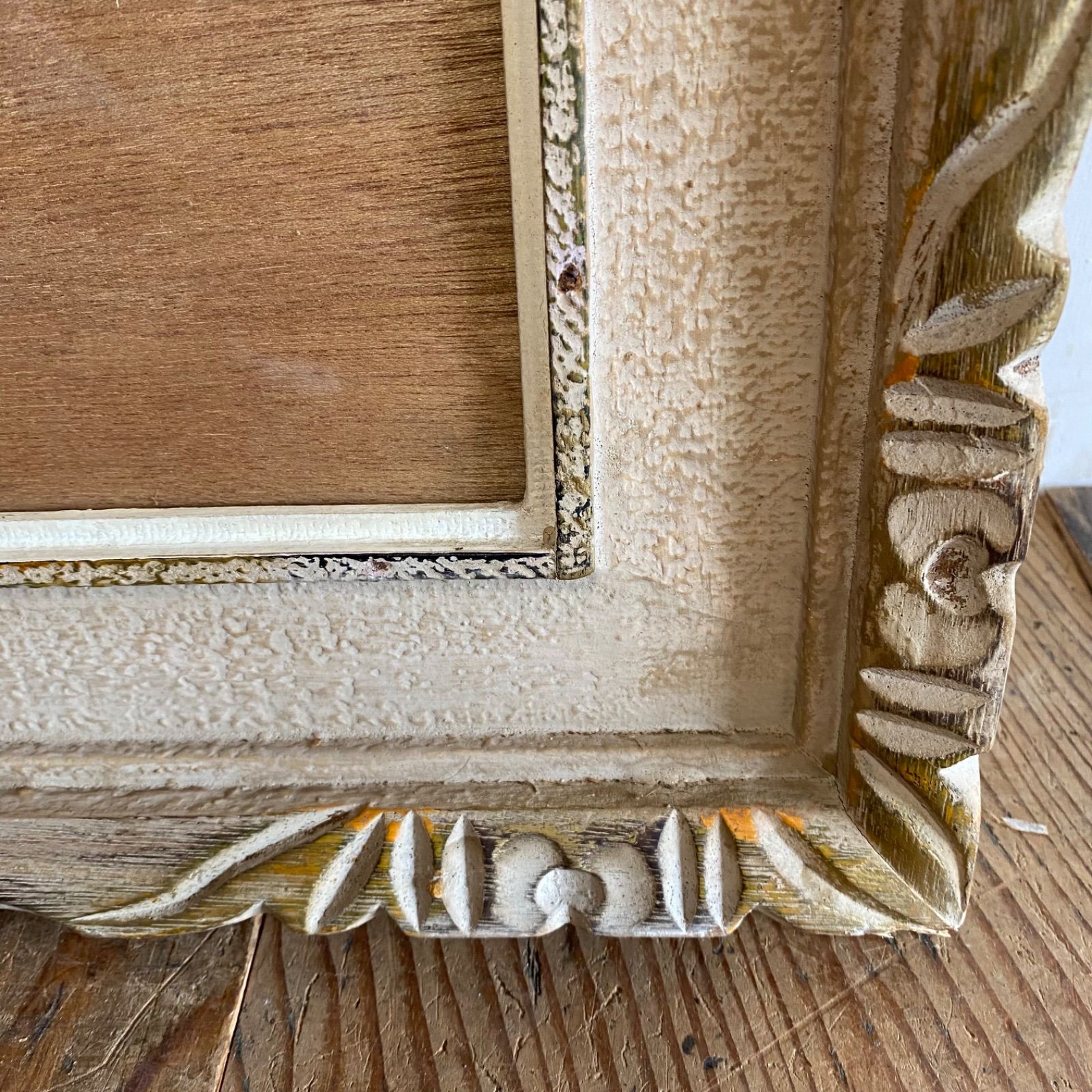 アンティーク 木製 額縁 フレーム ガラス アート ディスプレイ y539