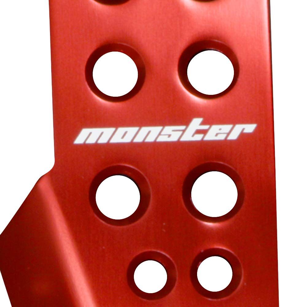 【新品】monster sport/ペダルカバー ジムニー/シエラ/ノマドMT用 MONSTER SPORT スポーツドライビングペダルカバー レッドアルマイト