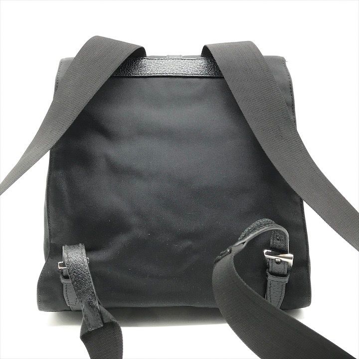 グッチ リュック バッグパック ジャッキー GG ナイロン レザー 黒 美品 GUCCI グッチ ナイロン キャンバス レザー ジャッキー シルバー