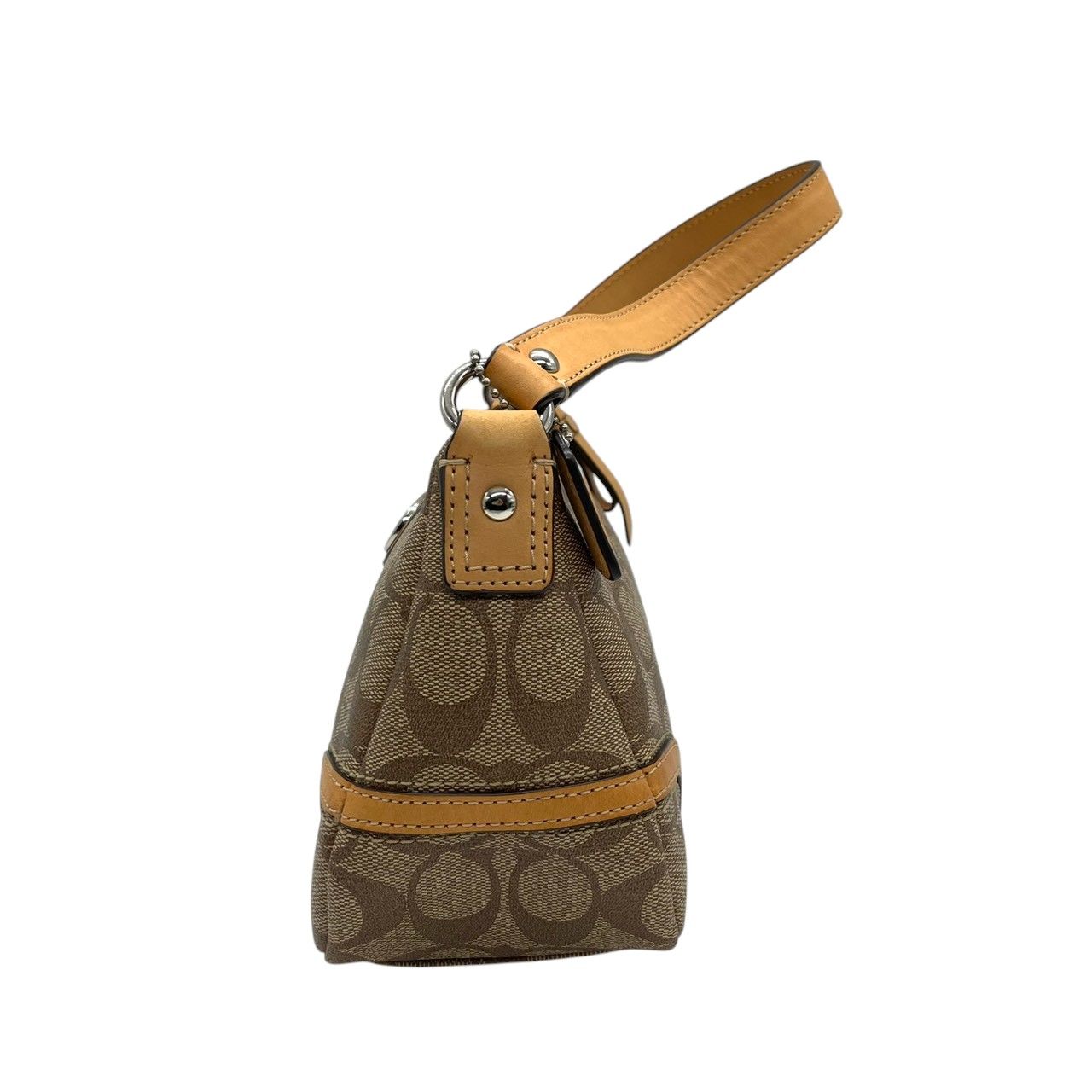 美品 コーチ COACH シグネチャー ハンドバッグ アクセサリーポーチ 