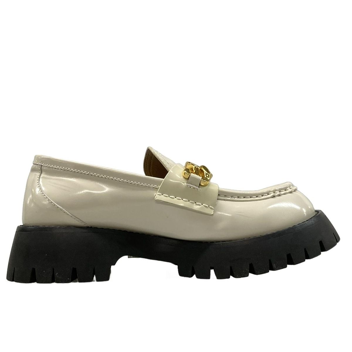 GUCCI(グッチ) ローファー 38 レディース インターロッキングG