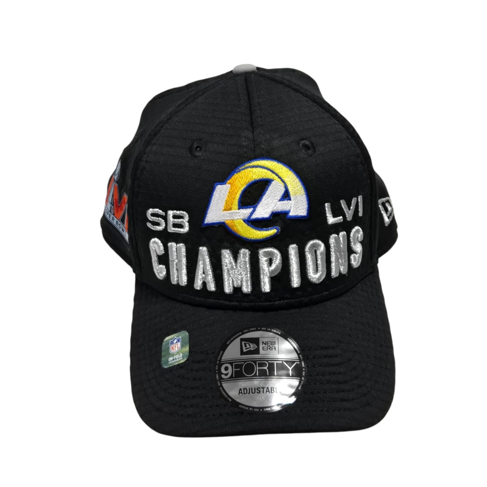 ◆未使用品◆ニューエラ NEW ERA  9FORTY NFL 第56回 スーパーボウル チャンピオンキャップ 優勝記念 ロサンゼルス ラムズ ブラック 帽子 Q105196NL ◇未使用品◇ニューエラ NEW ERA 9FORTY NFL 第56回 スーパーボウル