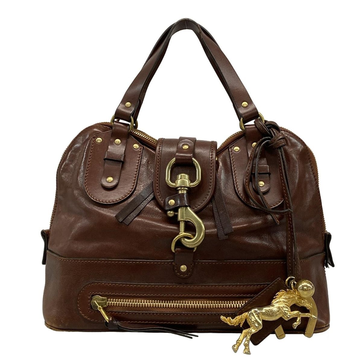 Chloe(クロエ) ハンドバッグ ケララ ダークブラウン レザー - メルカリ