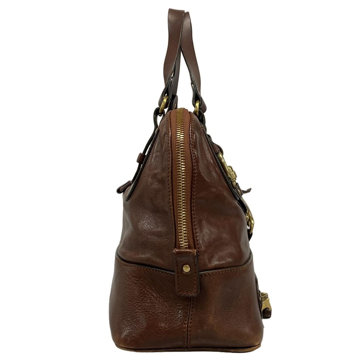 Chloe(クロエ) ハンドバッグ ケララ ダークブラウン レザー - メルカリ