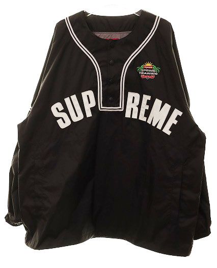 シュプリーム SUPREME 22SS SNAP-OFF SLEEVE L/S BASEBALL TOP BLACK L