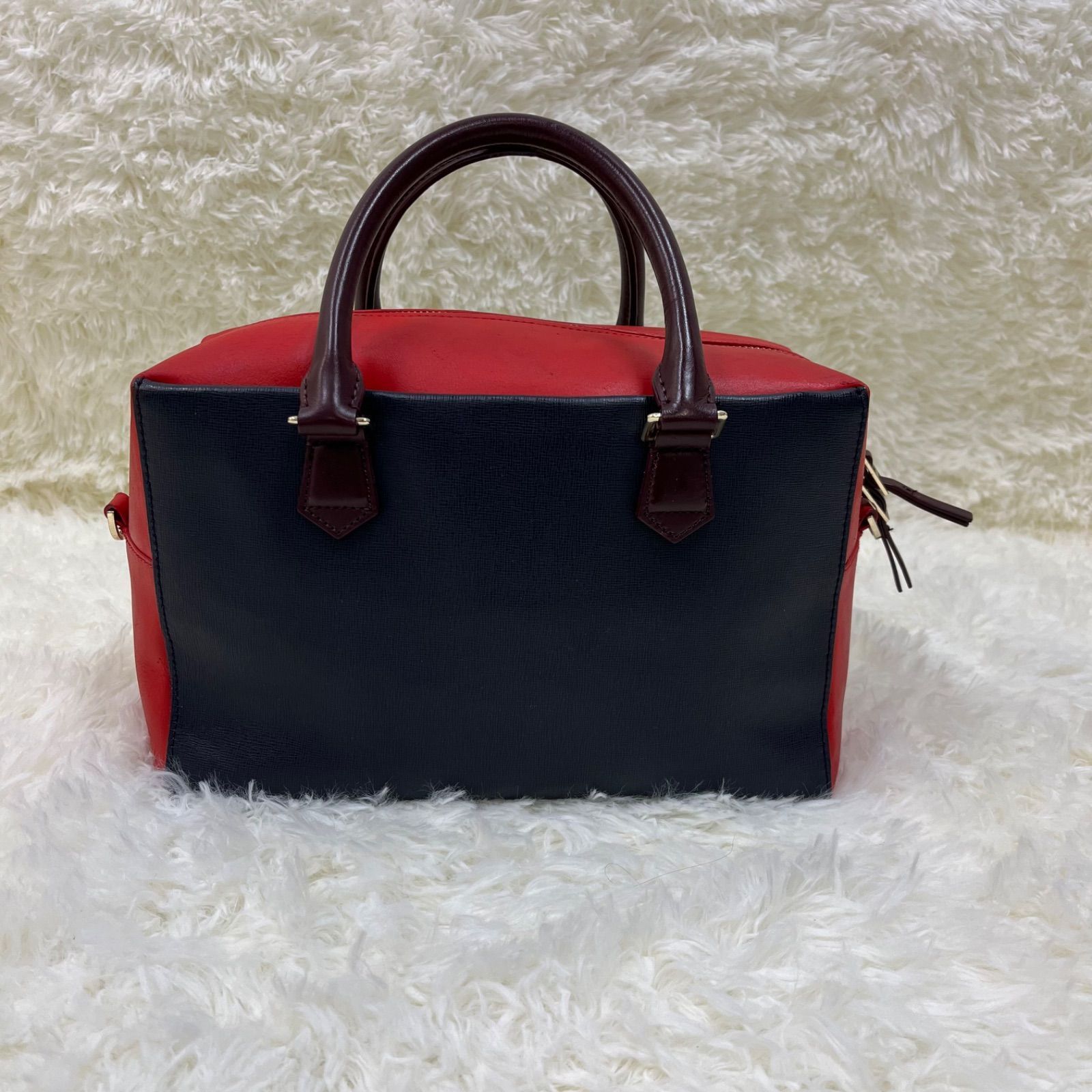 Paul Smith ポールスミス ハンドバッグ 2way カラーブロック ネイビー