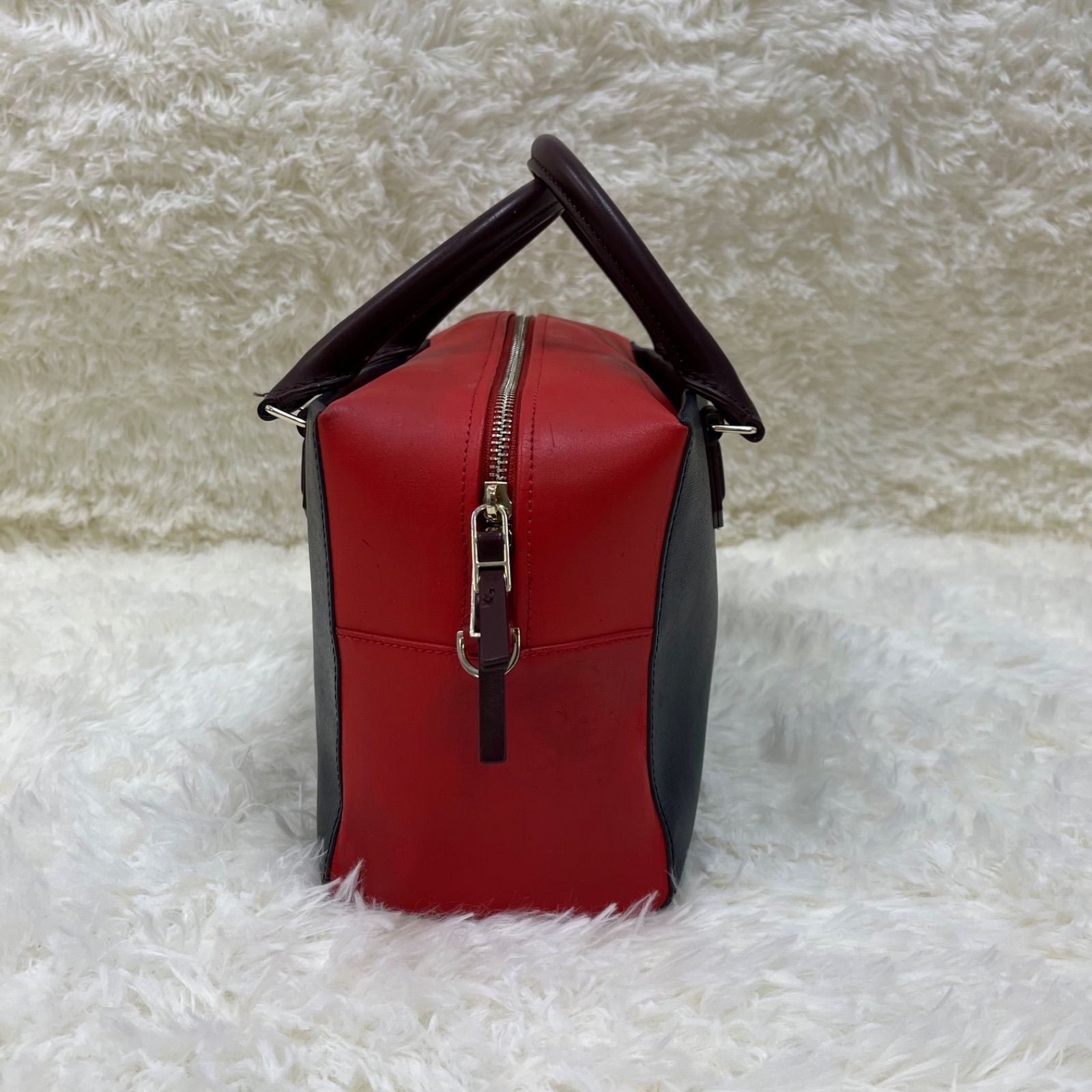 Paul Smith ポールスミス ハンドバッグ 2way カラーブロック ネイビー  