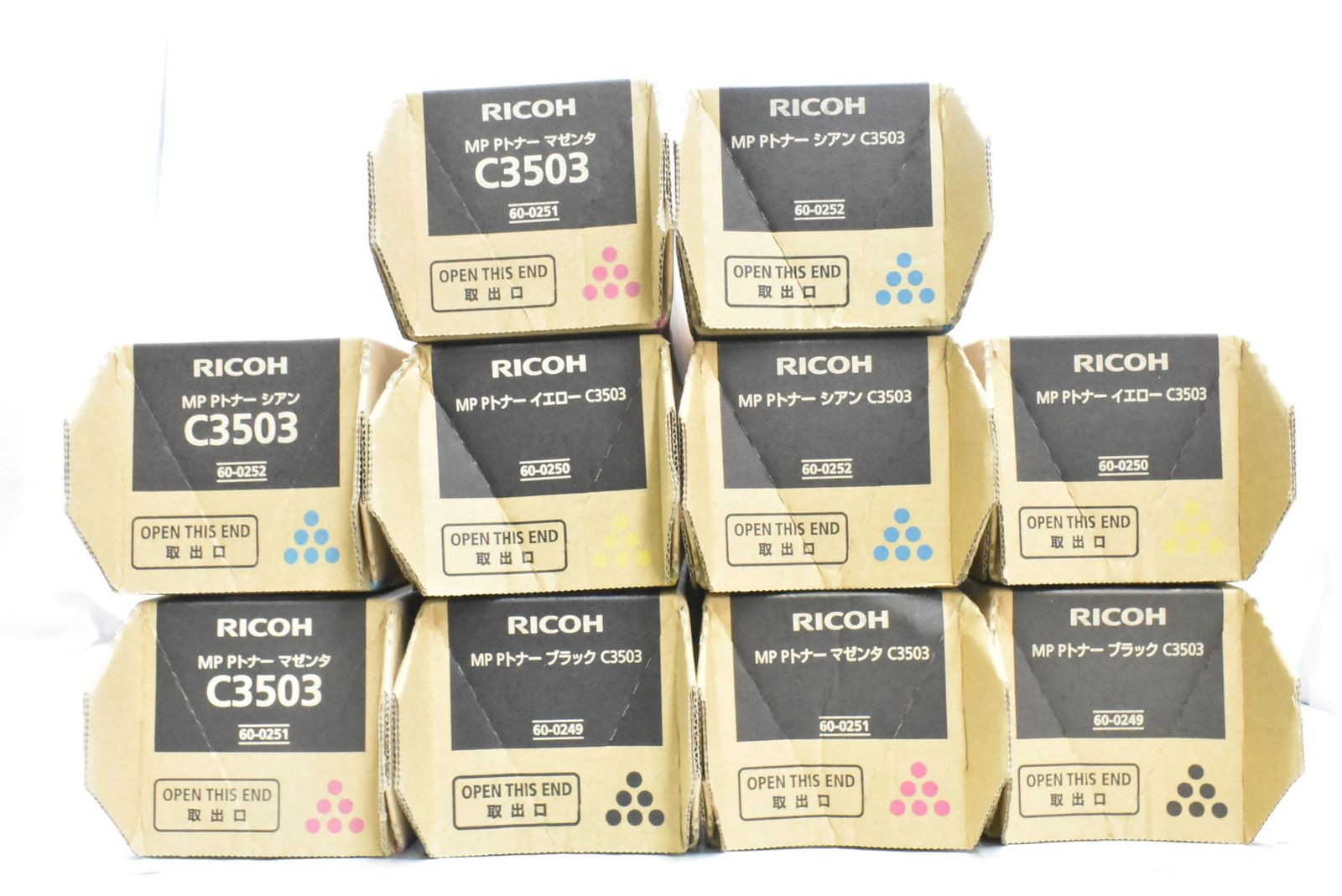 未使用 リコー 純正 トナー C3503 4色10本（シアン・マゼンタ