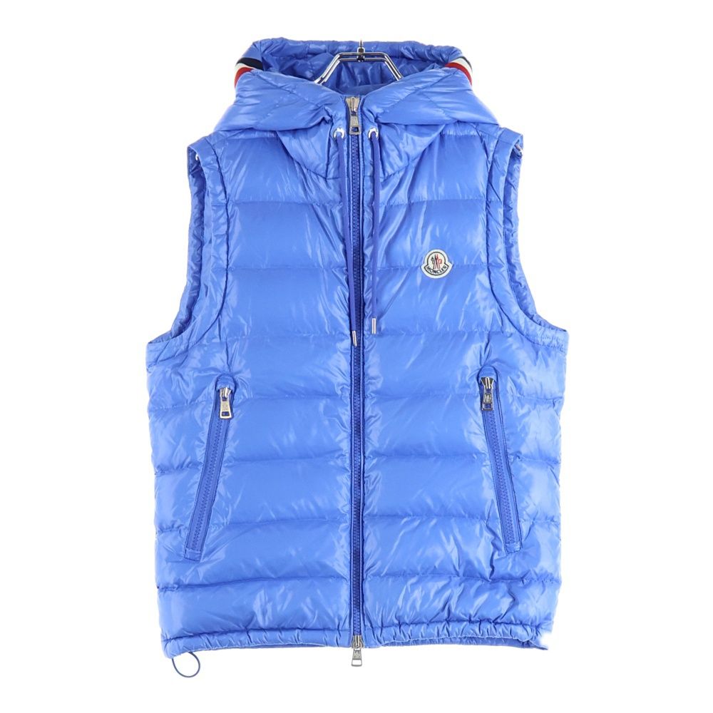 5748【美品・希少サイズ6】モンクレール‪☆ワッペンロゴ入りダウンベスト モンクレール メンズ ベスト MONCLER ブランド ダウンベスト アウター