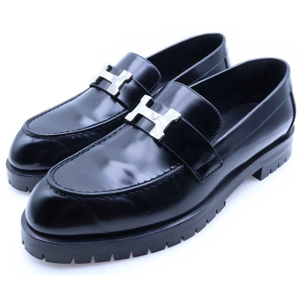 HERMES (エルメス) モカシン フォーブル Hロゴプレート レザー